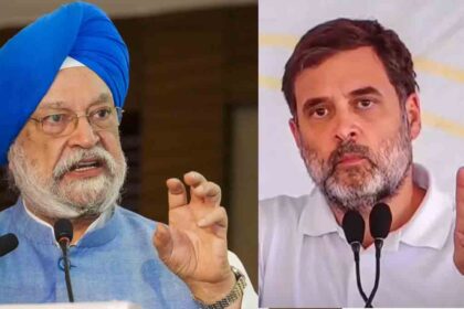 Hardeep Singh Puri and Rahul Gandhi