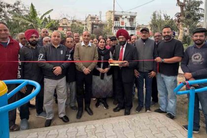 Open gym was installed at Shri Manmohan Kalia Park Jalandhar