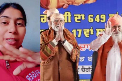 PM Narendra Modi and Sant Niranjan das ji