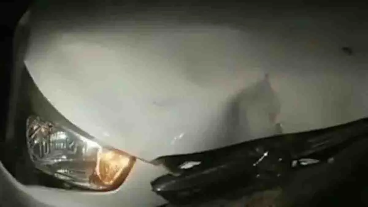 Accident in Jalandhar Alto Car Divider Injured