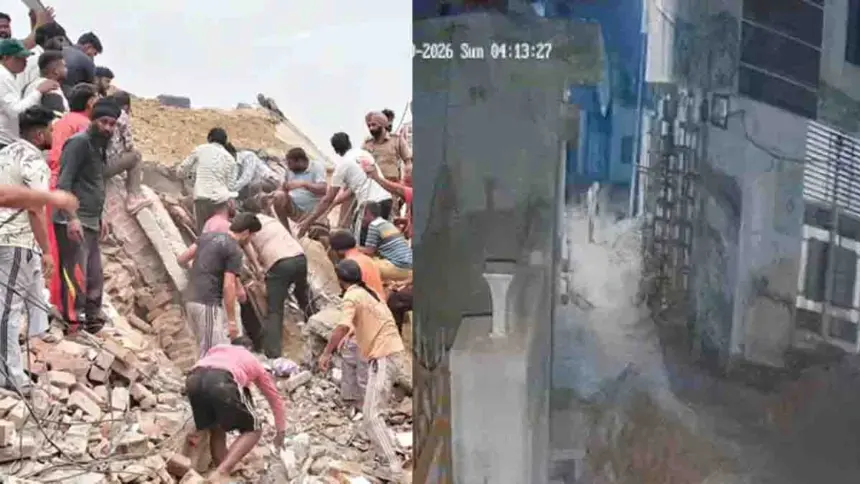 Building Being Lifted with Jacks Collapses in Barnala