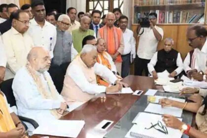 Bihar CM Nitish Kumar files nomination for Rajya Sabha