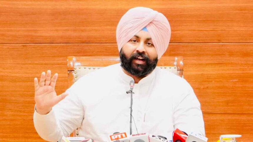 Education Minister Harjot Singh Bains