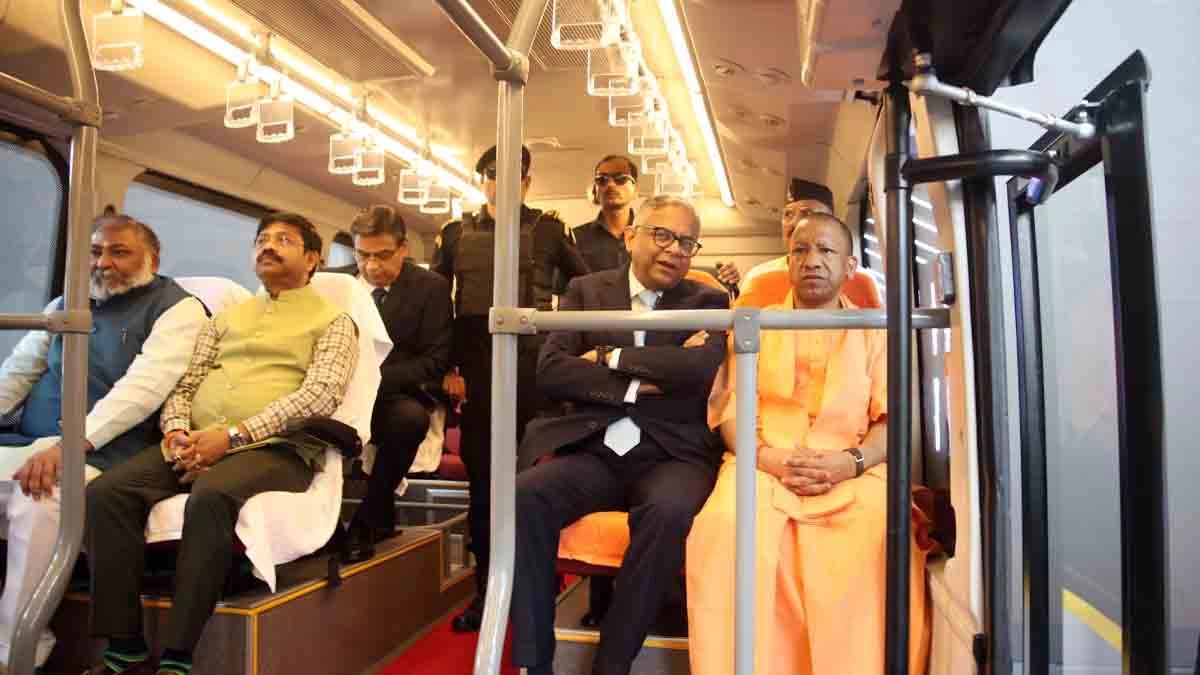 CM Yogi flags off the 1-millionth vehicle at Tata Motors' Lucknow plant