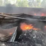 Fire Rages at Plastic Factory in Khanna
