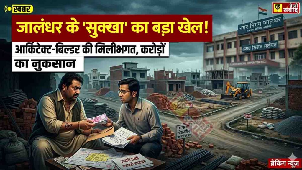 Jalandhar News: जालंधर के ‘सुक्खा’ ने आर्कीटैक्ट के साथ मिलकर कर दिया बड़ा खेल, नगर निगम को करोड़ों रुपए की लगा दी चपत! Jalandhar News: जालंधर के ‘सुक्खा’ ने आर्कीटैक्ट के साथ मिलकर कर दिया बड़ा खेल, नगर निगम को करोड़ों रुपए की लगा दी चपत!