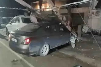 Ludhiana Mercedes car Crash