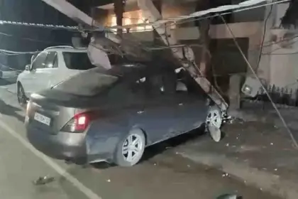 Ludhiana Mercedes car Crash