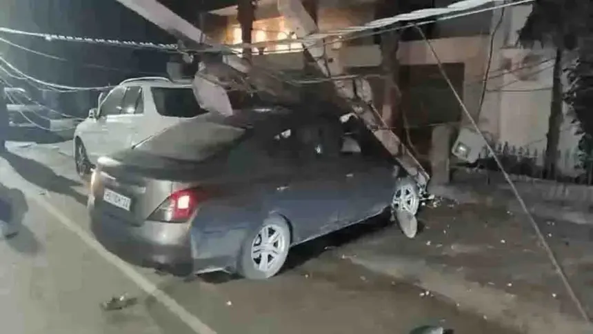 Ludhiana Mercedes car Crash
