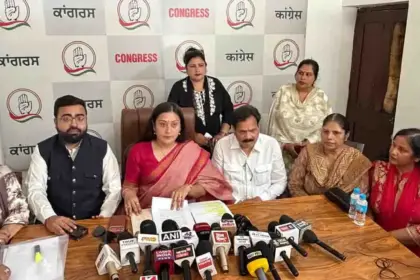 National Spokesperson, AICC Mrs. Dolly Sharma held a press conference
