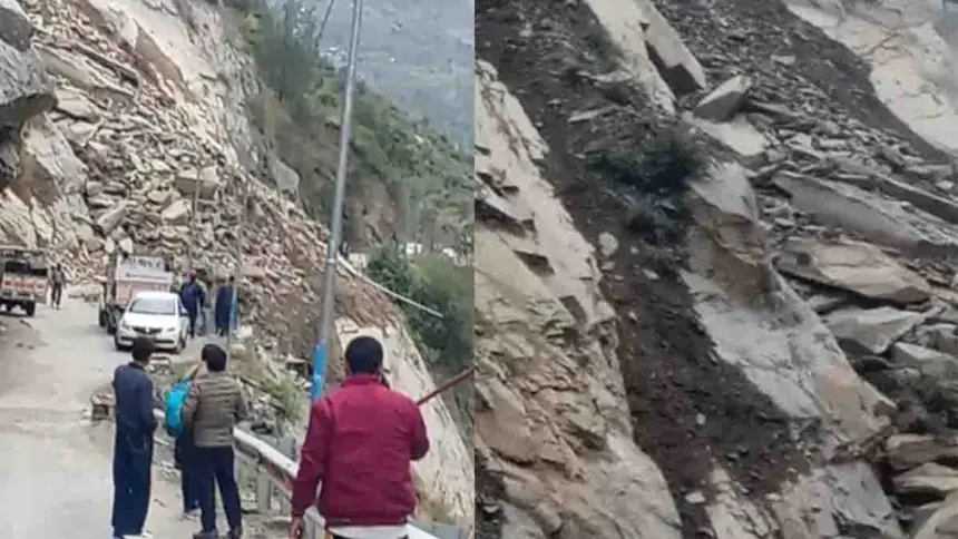 Pathankot Bharmour Nationnal Highway Landslide