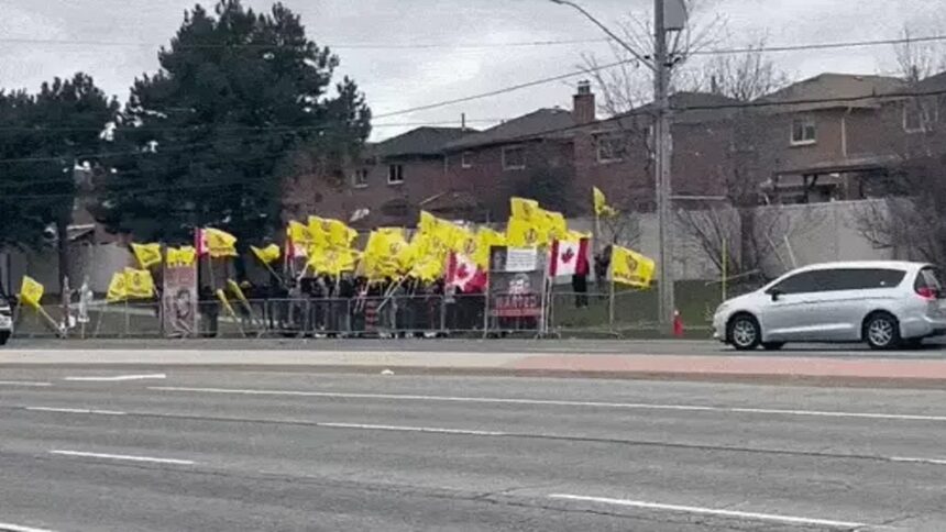 Khalistani Slogans Outside Canada Hindu Temple