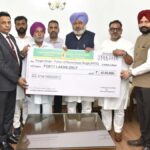 Harpal Cheema Presents 40 Lakh Insurance Cheque to Family of Deceased PRTC Conductor
