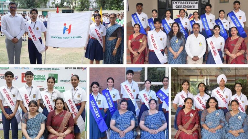 इनोसेंट हार्ट्स स्कूल में चयनित स्टूडेंट काउंसिल के लिए इन्वेस्टिचयोर सेरेमनी 2026–27 का आयोजन
