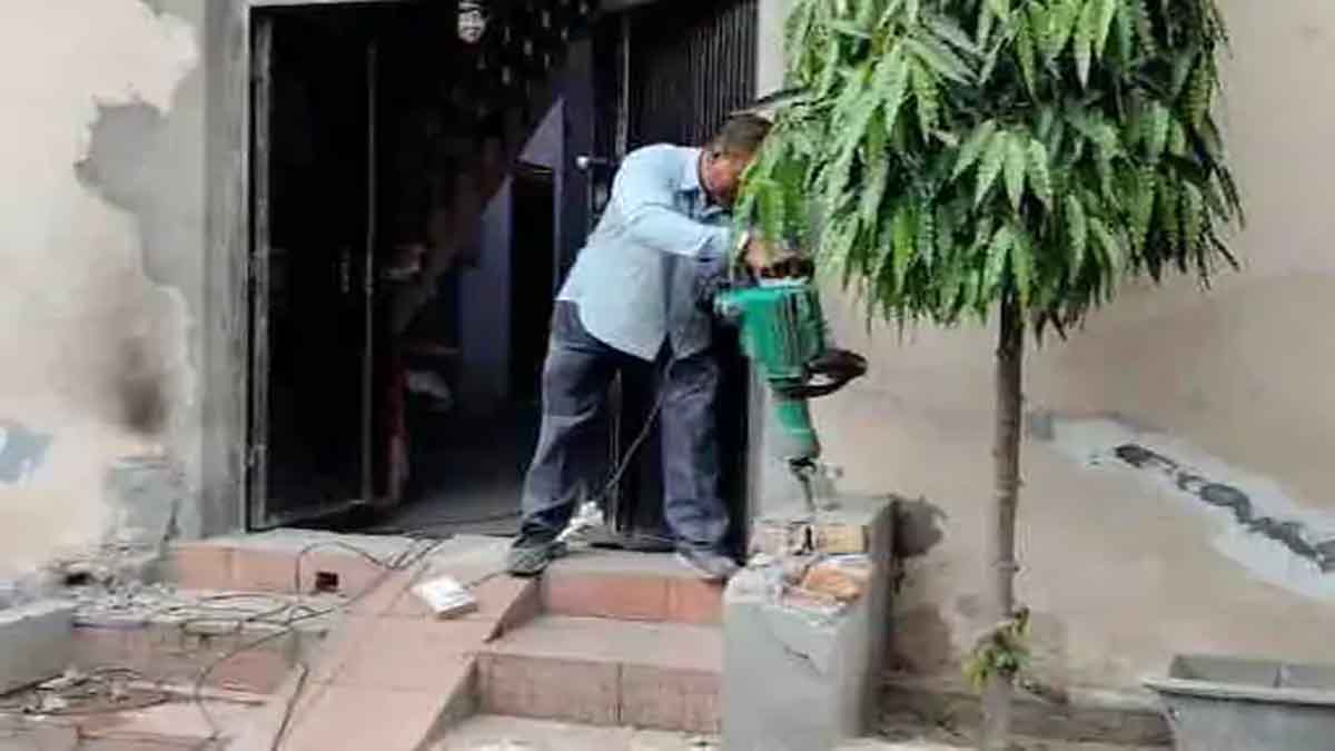 जालंधर में नशा तस्कर के घर पर कार्रवाई