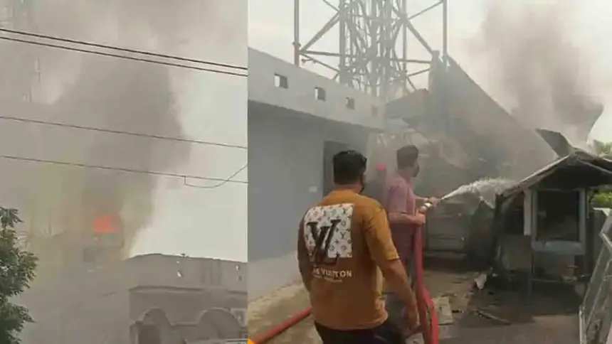 Fire in Kapurthala Network Tower Room